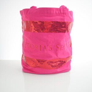 Victoria’s Secret Pink Sequin Canvas Tote Bag